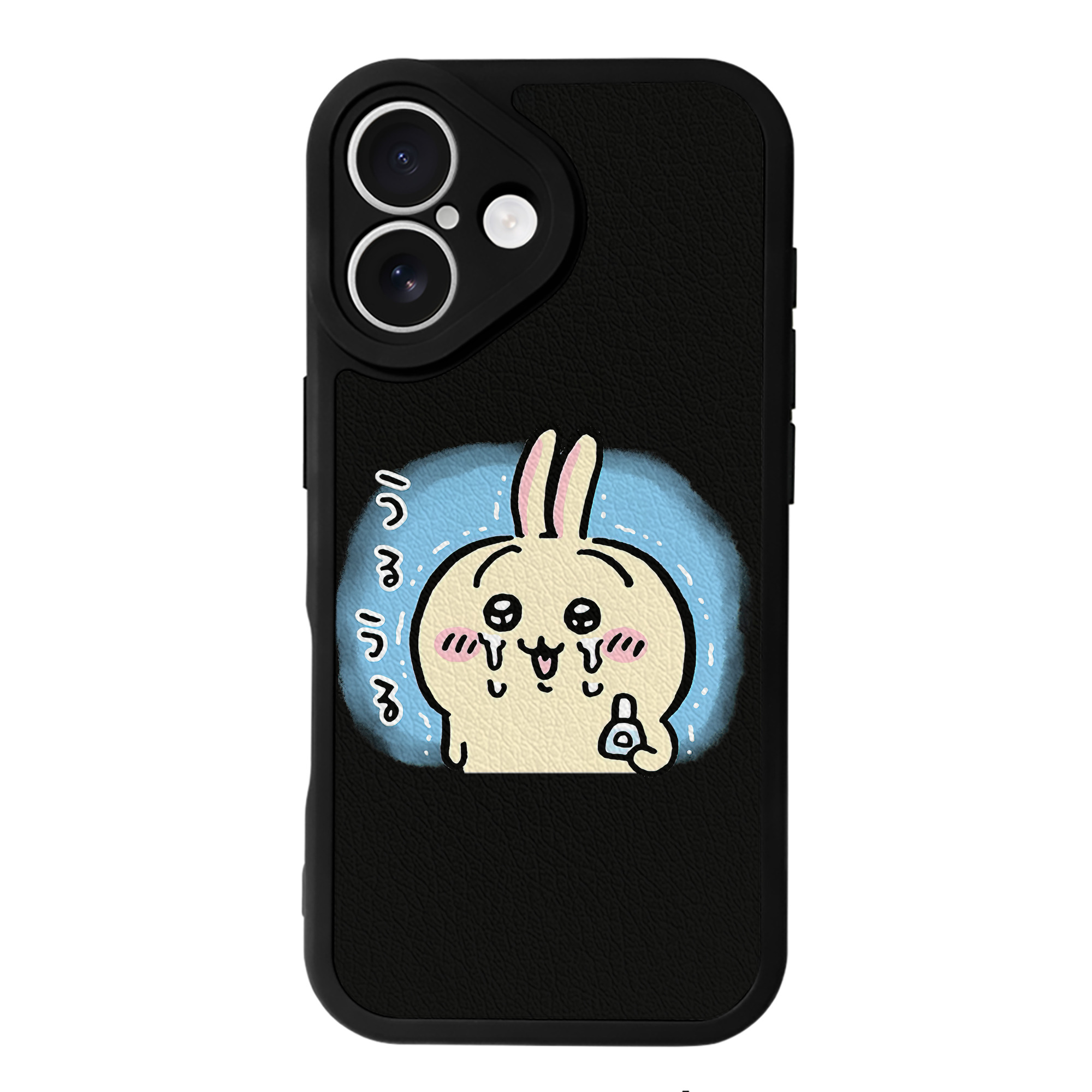 （画像用） ちいかわ うさぎ Chii-kawa usagi 【iPhone 16シリーズ対応】シリコンスマホケース（レザー調） 材質：シリコン